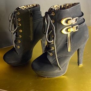 Black and Gold Booties